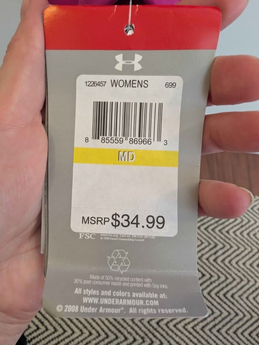 Pink Under Armour Athletic Performance Tech Tank, Medium, racer back, NWT - Picture 7 of 8